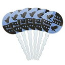 GRAPHICS & MORE Harry Potter Ravenclaw Pattern Cupcake Picks Toppers Decoration Set of 6