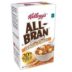 Kellogg's オールブランシリアル、完全小麦フレーク、1.13オンス (70個) All-Bran Kellogg's All Bran Cereal, Complete Wheat Flakes, 1.13oz (70 Count)