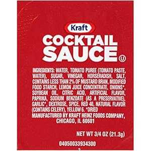 クラフト カクテルソース シングルサーブ パケット (0.75 オンス パケット、200 個パック) Kraft Cocktail Sauce Single Serve Packet (0.75 oz Packet, Pack of 200) クラフト カクテルソース シングルサーブ パケット (0.75 オンス パケット、200 個パック) Kraft Cocktail Sauce Single Serve Packet (0.75 oz Packet, Pack of 200)