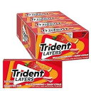 トライデント レイヤーズ ストロベリー & シトラス シュガーフリーガム、14 個入り 12 パック Trident Layers Strawberry & Citrus Sugar Free Gum, 12 Packs of 14 Pieces