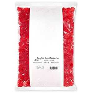 Albanese Confectionery ベリーレッドグミ ラズベリー、5 ポンド袋 Albanese Confectionery Berry Red Gummi Raspberries, 5 Pound Bag