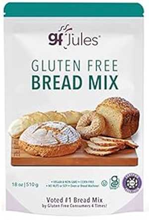 gfJules ブレッドミックス、認定グルテンフリー、トップ 8 アレルゲンフリー、コーシャー、18 オンス缶 gfJules Bread Mix, Certified Gluten Free, Top 8 Allergen Free, Kosher, 18oz Can