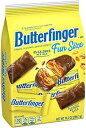 Butterfinger、チョコレート、ピーナッツバター、楽しいサイズの個別包装キャンディーバー、各 10.2 オンス、バルク 6 パック Butterfing...