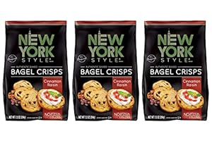 ニューヨーク スタイル ベーグル クリスプ シナモン レーズン、7.2 オンス - (3 個パック) パーティー タイム スナック New York Style Bagel Crisps CINNAMON RAISIN, 7.2 Ounce -(Pack of 3) Party Time Snacks