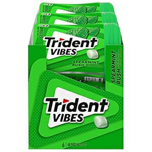 楽天GlomarketTrident Vibes Spearmint Rush Sugar Free Gum, 6 Bottles of 40 Pieces （240 Total Pieces）