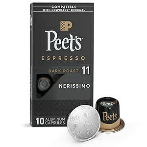 Peet's Coffee, Dark Roast Espresso Pods, Nerissimo, French Roast Style...