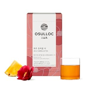 OSULLOC Camellia Flower Tea (Tropical fruity flavors), Premium Blended Tea from Jeju, Tea Bag Series 20 count, 1.06 oz, 30gのサムネイル