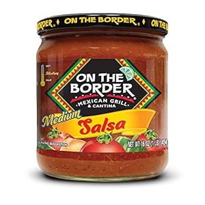 ON THE BORDER オリジナル ミディアム サルサ 1ポンド (8個入り) ON THE BORDER Original Medium Salsa, 1 Pound (Pack of 8)