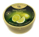 Cavendish & Harvey Sour Lemon Hard Candy Drops 7 Ounce Tin