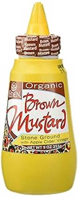 Eden Organic Brown Mustard, 9 oz Squeeze Bottle, Stone Ground, with Or...