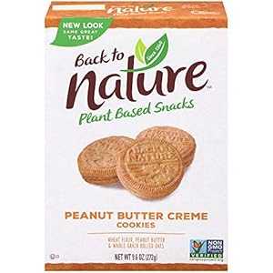 Back to Nature Cookies、非遺伝子組み換えピーナッツバタークリーム、9.6オンス Back to Nature Cookies, Non-GMO Peanut Butter Creme, 9.6 Ounce