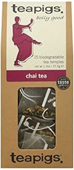 teapigs チャイティー、15 カウント (6 個パック) teapigs Chai Tea, 15 Count (Pack of 6)