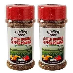 シャブオット ジャマイカン スコッチ ボンネット ペッパー パウダー 1.3オンス (2個パック) Shavuot Jamaican Scotch Bonnet Pepper Powder 1.3oz (Pack of 2)