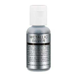 US Cake Supply 0.7fl oz メタリックシルバー エアブラシ 食品着色料 U.S. Cake Supply .7fl oz Metall..