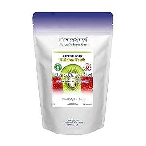 GramZero Strawberry Kiwi, Sugar Free Drink Mix, Pitcher Pack, Great For Nutrition Club Loaded Te..