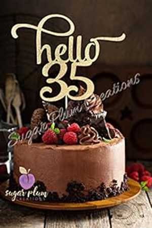 ϥ35 ȥåѡ Sugar Plum Creations Hello 35 Cake Topper