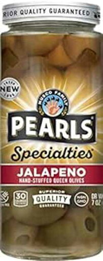 Pearls Specialtys, ハラペーニョ詰め、クイーンオリーブ、7 オンス、6 ジャー Pearls Specialties, Jalapeno Stuffed, Queen Olives, 7 oz, 6-Jars Pearls Specialtys, ハラペーニョ詰め、クイーンオリーブ、7 オンス、6 ジャー Pearls Specialties, Jalapeno Stuffed, Queen Olives, 7 oz, 6-Jars