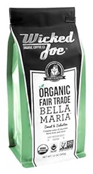 ウィキッド ジョー コーヒー ベラ マリア グラウンド、12 オンス Wicked Joe Coffee Bella Maria Ground, 12 oz