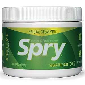 Spry Fresh Natural Xylitol Chewing Gum Dental Defense System Aspartame-Free Sugar Free Gum (Spea..