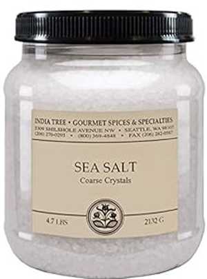 India Tree ブラジル産粗海塩、4.7 ポンド (2 個パック) India Tree Brazilian Coarse Sea Salt, 4.7 lb (Pack of 2)