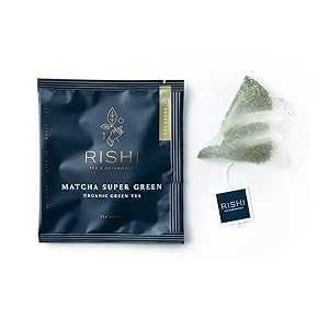 Rishi Tea Matcha Super Green Tea USDA Organic Direct Trade Sachet Tea ...