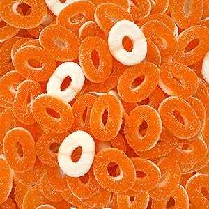 CRAZYOUTLET Peach Rings Gummy Candy, Bulk Pack 2 Pounds