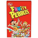 11 Ounce (Pack of 1), Post Fruity PEBBLES Cereal, Fruity Kids Cereal, Gluten Free Rice Cereal for Kids, 11 OZ Cereal Box