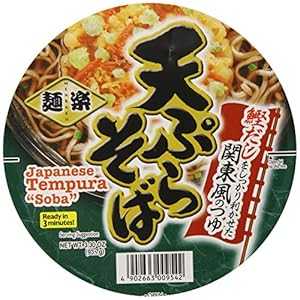 麺楽 天ぷら麺つゆ、そば、3.3オンス Menraku Tempura Noodles Soup, Soba, 3.3 Ounce
