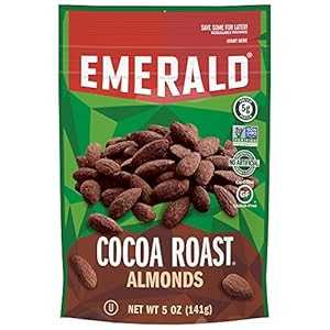楽天Glomarketエメラルドナッツ、ココアローストアーモンド、5オンスの再密封可能なバッグ Emerald Nuts, Cocoa Roast Almonds, 5 Oz Resealable Bag