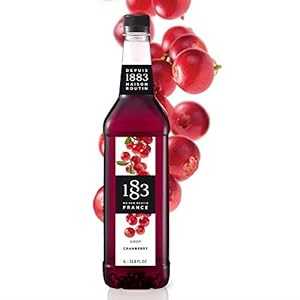 1883 メゾン ルータン - クランベリー シロップ - フランス製 - ペットボトル 1 リットル (33.8 オンス) 1883 Maison Routin - Cranberry Syrup - Made in France - PET Bottle 1 Liter (33.8 oz)
