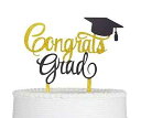 Qttier Congrats Grad Cake Topper 2024 Graduation Cake Topper Grad Party Decorati...