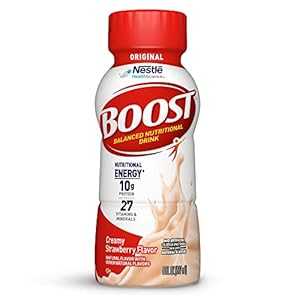 BOOST オリジナル栄養ドリンク、クリーミーストロベリー、8 液量オンスのボトル、24 個パック Boost Nutritional Drinks BOOST Original Nutritional Drinks, Creamy Strawberry, 8 Fl Oz Bottles, Pack of 24