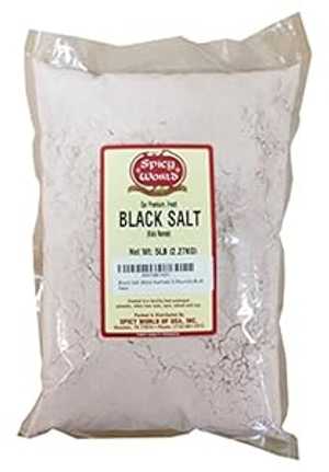 Spicy World Indian Black Salt Powder 5 Pound Bulk - Ground Kala Namak
