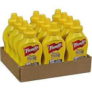 French's Classic Yellow Mustard Squeeze Bottle, 12 oz (Pack of 12) - O...