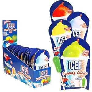Icee ポッピングパウダーキャンディー ロリポップ付き: 18 個 Koko's Icee Popping Powder Candy w/ Lollipop: 18 Count
