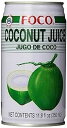 FOCO 果肉入りココナッツジュース、11.8 液量オンス (24 個パック) FOCO Coconut Juice with Pulp, 11.8 Fl Oz (Pack of 24)