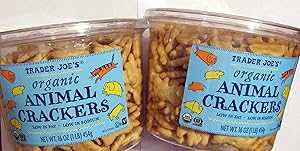 トレーダージョーズ オーガニック アニマル クラッカー --- 2 パック。 TJ's Trader Joes Organic Animal Crackers---2 pkgs.