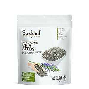 Sunfood チアシード、1ポンド、オーガニック、生 Sunfood Superfoods Sunfood Chia Seeds, 1 Pound, Organic, Raw