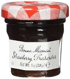 Bonne Maman ストロベリー プリザーブ ミニ ジャー - 15 個 x 1 オンス - コーシャ ゼリー ジャム Bonne Maman Strawberry Preserve Mini Jars - 15 pcs x 1 oz - Kosher Jelly Jam