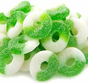2 Pound (Pack of 1), Green Apple, FirstChoiceCandy Gummy Rings (Green ...