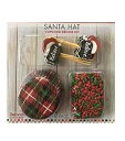 フェスティバル サンタハット カップケーキ デコレーション キット - 12 カップ Festival Santa Hat Cupcake Decor Kit - 12 Cups