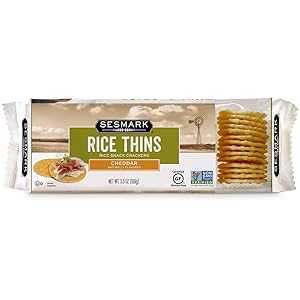 楽天GlomarketSesmark Gluten Free Rice Thins Cheddar - Non GMO Project Verified - 3.5 Ounce （Pack of 12）