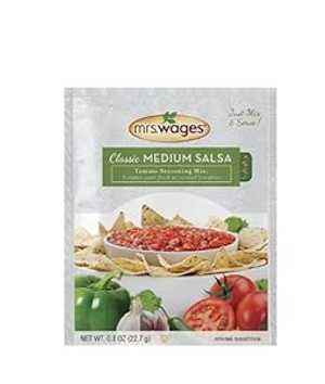 Mrs. Wages ミディアム クラシック サルサ シーズニング ミックス、0.8 オンス ポーチ (12 個パック) Mrs. Wages Medium Classic Salsa Seasoning Mix, .8 Oz Pouches (VALUE PACK of 12)