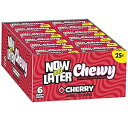 Now and Later チェリー味キャンディ トゥエンティフォー 6本入りバー Now and Later Cherry Flavored Candy Tw...