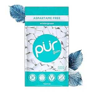 PUR Gum Aspartame Free Chewing Gum 100% Xylitol Natural Wintergreen Fl...