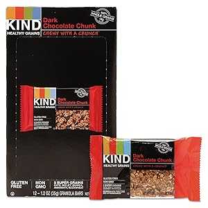 KIND 18082 Healthy Grains Bar, Dark Chocolate Chunk, 1.2 oz, 12/Box (K...