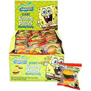 Spongebob Squarepants Giant Krabby Patties Gummy Candy（Pack of 36） N2 Spongebob Squarepants Giant Krabby Patties Gummy Candy (Pack of 36)