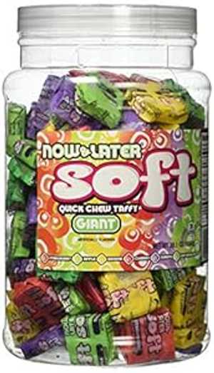 今とこれから ジャイアントソフトチューイータフィーキャンディ (31.8オンス) Now and Later Giant Soft Chewy Taffy Candy (31.8 Ounces)