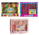 Candy Canes - 3 Pack Sampler, 12 Jolly Ranchers, 12 Sweetarts, 12 Lifesavers, 1.14 pounds