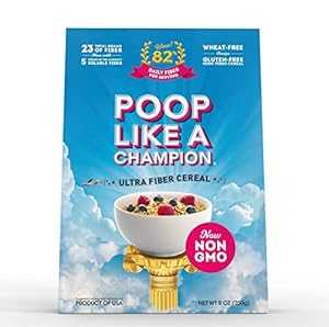 チャンピオンのようなうんこ Healthy Choice 超高繊維シリアル - 低炭水化物食品、ケトフレンドリーな食品、繊維サプリメント 可溶性繊維、不溶性繊維、サイリウムハスクパウダーを含む朝食の必需品 Poop Like A Champion Healthy Choice Ultra High Fiber C